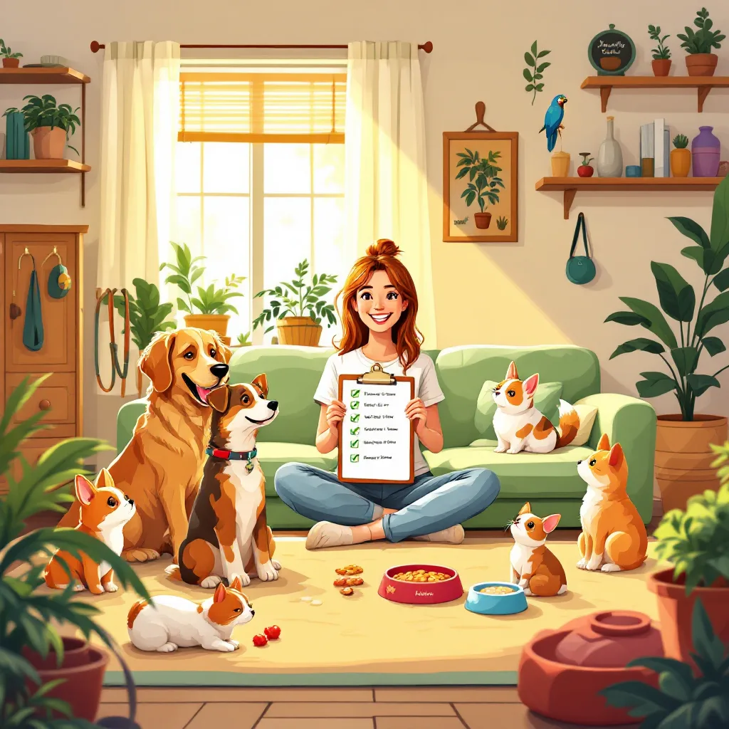 Cuidador con mascota