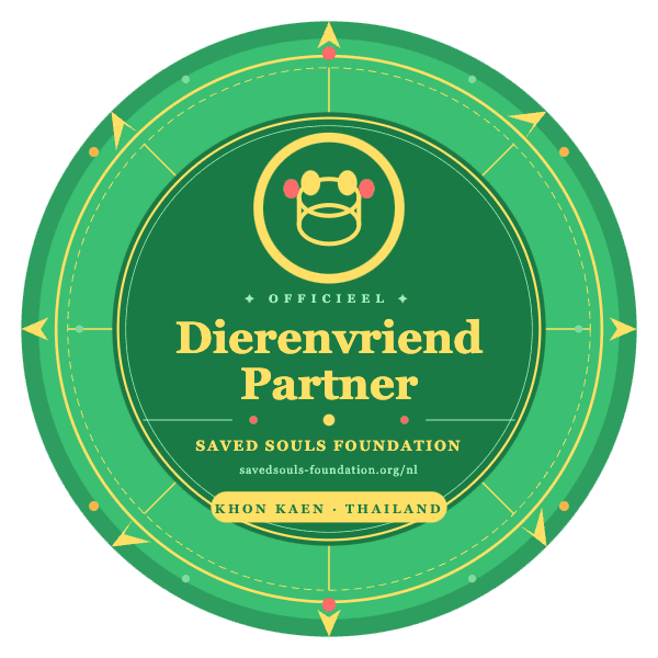 Officiële Dierenvriend Partner badge van Saved Souls Foundation