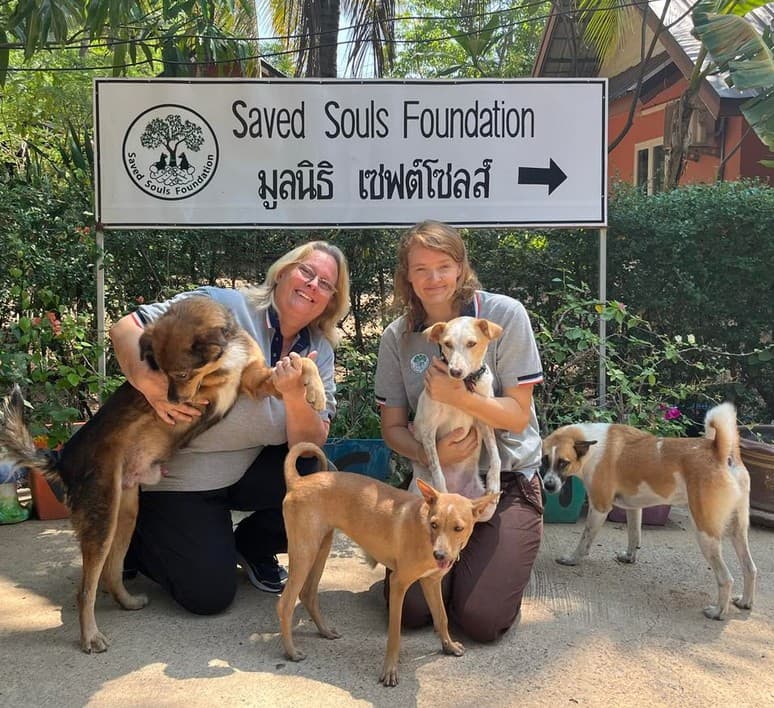 Gabriela and Melanie at Saved Souls Foundation