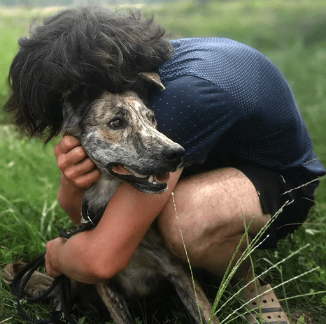Hund und Besitzer
