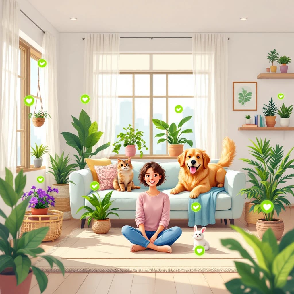 Overview of toxic and safe plants for pets